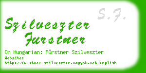 szilveszter furstner business card